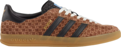 Лимитированные кроссовки Adidas Adidas x Gucci Gazelle &apos;Square GG Monogram&apos;, коричневый
