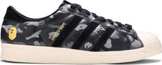 Кроссовки Adidas A Bathing Ape x Undeafeated x Superstar 80s &apos;Black Camo&apos;, черный