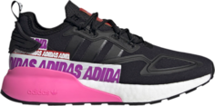 Кроссовки Adidas Wmns ZX 2K Boost &apos;Wordmark Heel Stripe - Black Pink&apos;, черный