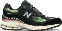 Кроссовки New Balance BAPE x 2002R &apos;Apes Together Strong - Black Camo&apos;, черный