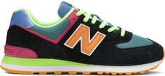 Кроссовки New Balance 574 &apos;Black Energy Lime&apos;, черный