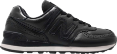 Кроссовки New Balance 574 Leather &apos;Black&apos;, черный