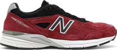 Лимитированные кроссовки New Balance 990v4 Made in USA &apos;Burgundy&apos;, красный