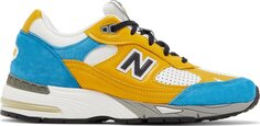 Кроссовки New Balance Sneakersnstuff x Wmns 991 Made in England &apos;Blue Yellow&apos;, желтый