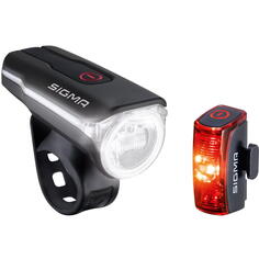 Велосипедный фонарь Sigma Sport Aura 60 USB &amp; Infinity Set, черный
