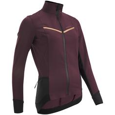 Велосипедная куртка для шоссейного велосипеда зимняя RCR женская темно-красная VAN RYSEL, темно-бордовый
