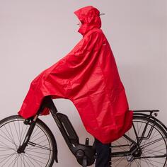 Велосипедное пончо LOWLAND 100% водонепроницаемость (10 000 мм) и воздухопроницаемость (8 000 г/м²), красный