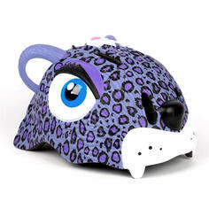 Велосипедный шлем для детей | фиолетовый леопард | Сумасшедшая безопасность | EN1078 протестировано CRAZY SAFETY, фиолетовый / фиолетовый / фиолетовый