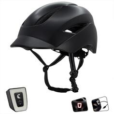 Городской велосипедный шлем| USB свет| матовый черный (L) | EN1078 сертифицирован CRAZY SAFETY, черный