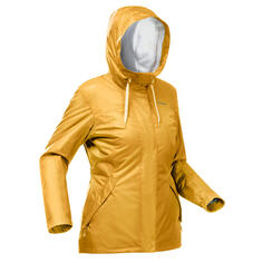Куртка женская водонепроницаемая для зимних походов Quechua SH500, желтый