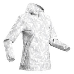 Куртка-дождевик женская водонепроницаемая походная Quechua Raincut Full Zip Luxurious, белый