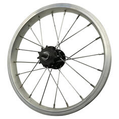 Заднее колесо для складного велосипеда 14&apos;&apos; одностенные диски Tilt 500 XS серебристый OXYLANE, серебро