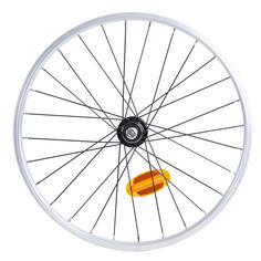 Заднее колесо для складного велосипеда 20&apos;&apos; одностенные диски Tilt 500 серебристый OXYLANE, серебро