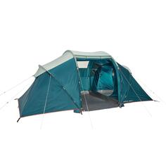 Палатка для кемпинга Quechua Arpenaz 4.2 4-х местная 2-комнатная, бирюзовый