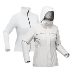 Куртка Forclaz Travel 100 0° 3 в 1 водонепроницаемая женская, белый