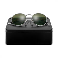 Круглые солнцезащитные очки из нержавеющей стали Hyde Park SIROKO, серый / хаки