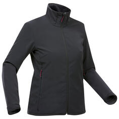 Куртка Forclaz Trek 100 Warm для походов из софтшелла, черный