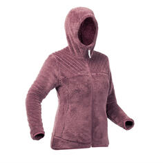 Толстовка SH100 Ultra-Warm Quechua для походов флисовая женская, фиолетовый
