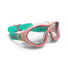Маска для плавания - 100 V2 размер S прозрачная Swimdow розовая NABAIJI, мятно-зеленый