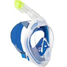 Маска для снорклинга с акустическим клапаном для взрослых голубая EASYBREATH 540 Subea