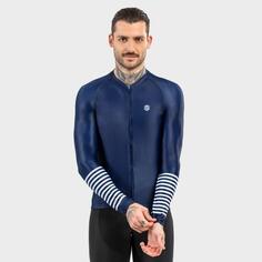 Мужская велосипедная футболка с длинным рукавом M2 Alpine SIROKO, темно-синий/белый