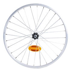 Переднее колесо для складного велосипеда 20&apos;&apos; одностенные диски Tilt 120 серебристый OXYLANE, серебро