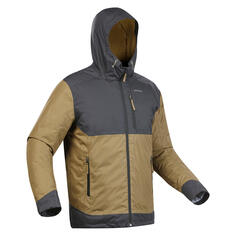 Куртка мужская зимняя Quechua SH500 X-Warm для походов, черный/коричневый