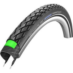 Проволочная шина Marathon — 28x1,40 дюйма — GreenGuard — светоотражающие полосы — черная SCHWALBE, черный / серебристый / черный