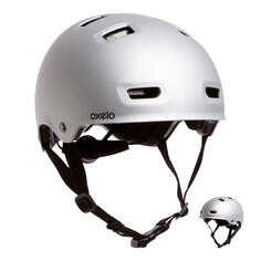 Шлем для велосипеда, роликов, скейтборда для взрослых белый MF500 Oxelo