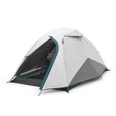 Палатка для кемпинга 2х-местная Quechua Fresh &amp; Black MH100, белый/серый/синий