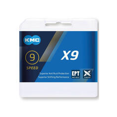 Цепь X9 EPT KMC, серебро / серебро / серебро