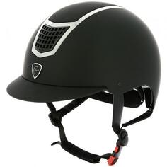 Шлем Equithème Airy для верховой езды, черный / серебряный