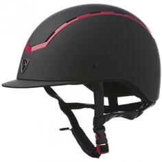 Шлем Equithème Insert Colore для верховой езды, черный / красный