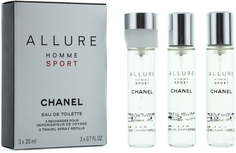 Туалетная вода Chanel Allure Homme Sport Twist and Spray Refill, 3х20 мл