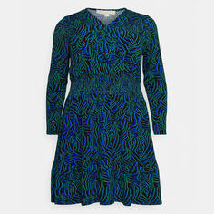 Платье MICHAEL Michael Kors Wrap Jersey, темно-синий/черный/зеленый
