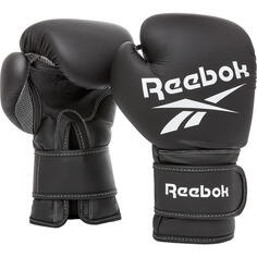 Боксерские перчатки Reebok 12 унций, черные, черно-белый