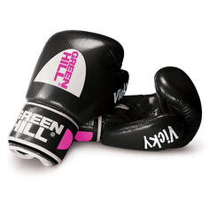 Боксерские перчатки Vicky 10oz Black/Pink GREEN HILL, черный розовый
