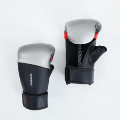 Перчатки для боксерского мешка 500 черный/серебристый OUTSHOCK, стальной серый/черный