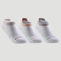 Теннисные носки детские - RS 160 низкие, 3 шт. темно-синий/розовый/белый ARTENGO, темно-синий/белый/неоновый пастельный лососевый