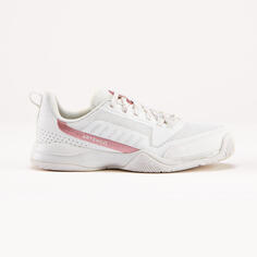 Детская теннисная обувь - TS500 Fast JR Lace Shine ARTENGO, яичная скорлупа/яичная скорлупа