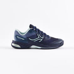 Женские теннисные туфли Multicourt - Fast Pro темно-синие ARTENGO, черный синий/светло-зеленый нефрит