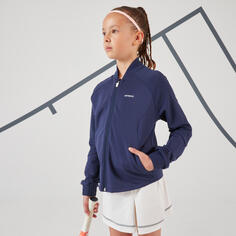Теннисная куртка для девочек TJK500 темно-синяя ARTENGO, темно-синий