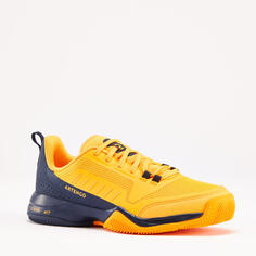 Теннисные кроссовки детские TS500 Fast Clay Lace Sunfire ARTENGO, неоновый желтый/черный синий