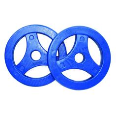 Аэробные весовые пластины - гантели - 2 x 2 -5 кг - ⌀30 мм - синие TUNTURI, синий/синий