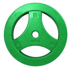 Аэробный весовой диск - гантели - 1x 10 кг - ⌀30 мм - зеленый TUNTURI, зеленый/зеленый