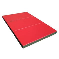 Гимнастический коврик складной спортивный мат 150 х 100 х 8 см красный/зеленый NIRO SPORT, красный