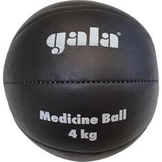 Медицинский мяч - 4 кг - черная кожа GALA, черный