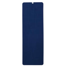 Нескользящее полотенце для йоги 183 см × 61 см × 1 мм - серый/синий KIMJALY, темно-синий