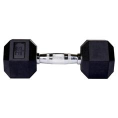 Резиновые гантели Suprfit Hex (одинарные) 17,5 кг, черный