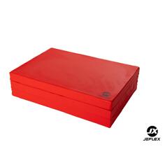 Складной коврик для гимнастики Jeflex 100 x 100 x 8 см мягкий коврик красный, красный